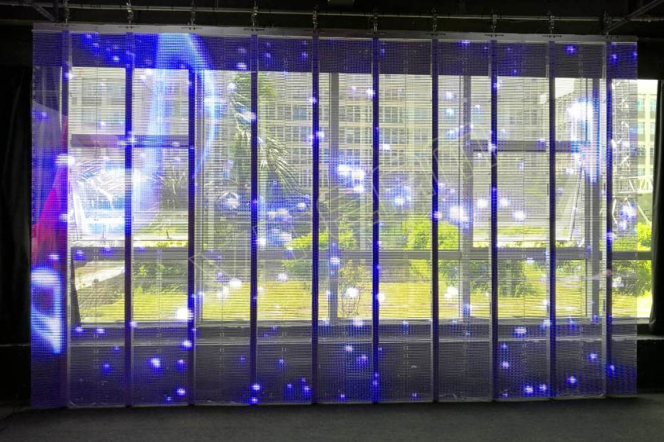 威特姆光电透明LED显示屏整屏效果展示